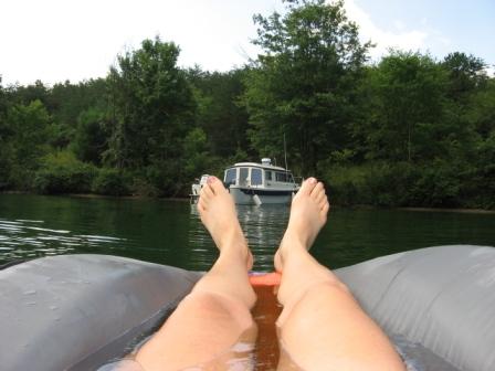 Carol on a float