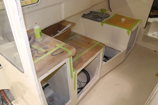cd 25 portside molded interior under construction, taken 12-29-06