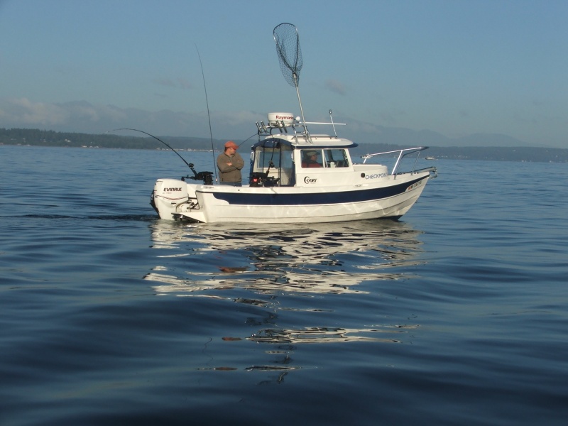 Checkpoint II - Dwight and buddy at Meadow Point - Sep 2009 -- Dwight's another Salmon Catching Machine!!