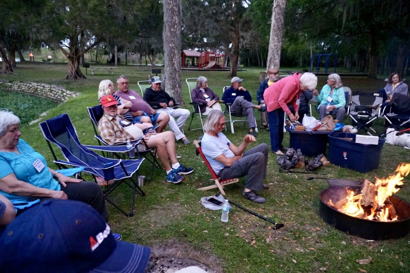 Cliff was in charge of the fire!  Bettie brought so-mores.