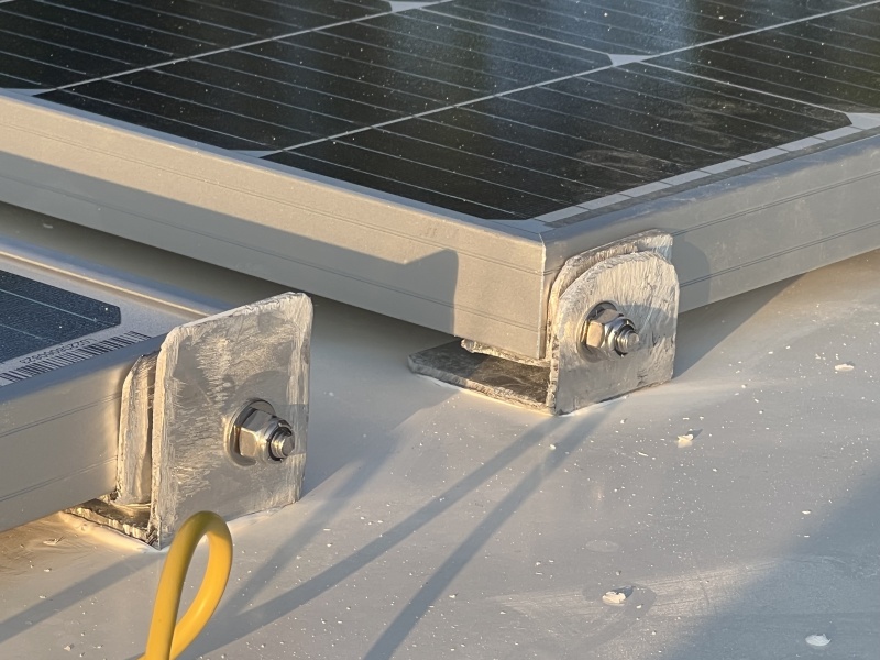 Closeup of brackets