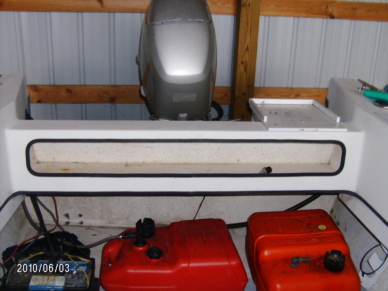 Cockpit and motor of new "old" boat.