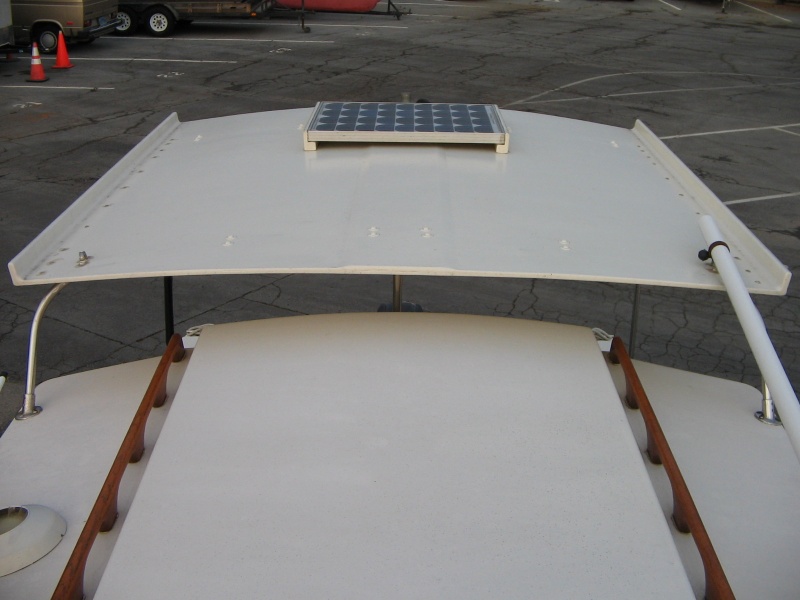 Cockpit cover, view from front of boat.
