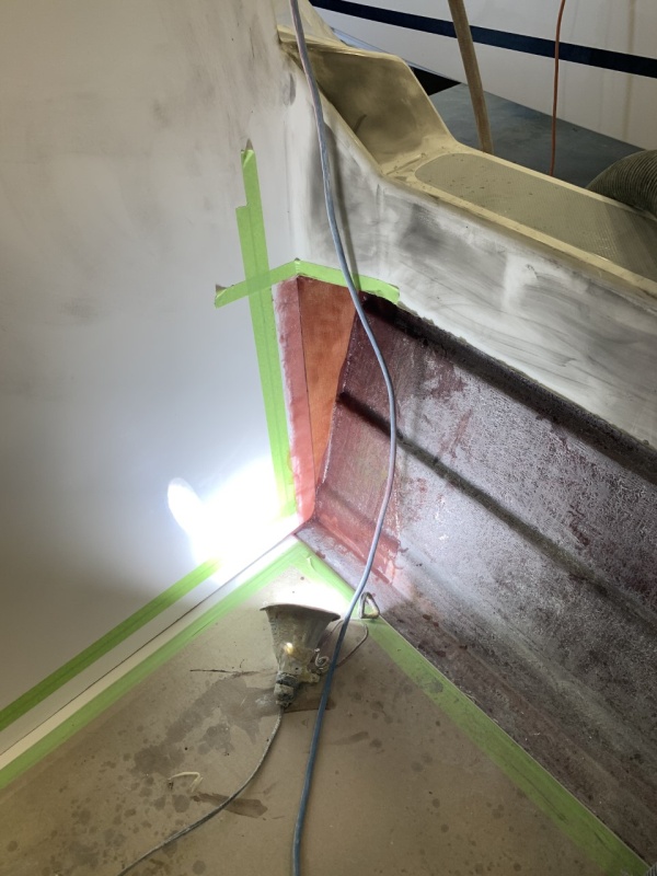 Cockpit near the Bulkhead glassed in to make water tight.