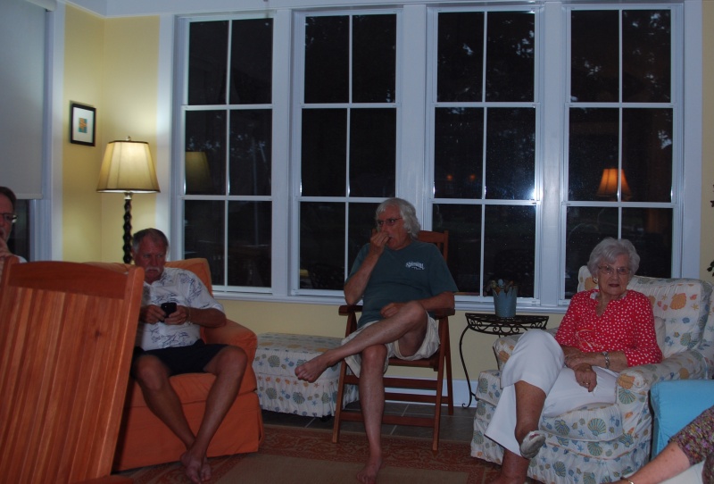 Collective thinking and discussions with Bob McGinness ,SKIMMER crew, in the center.