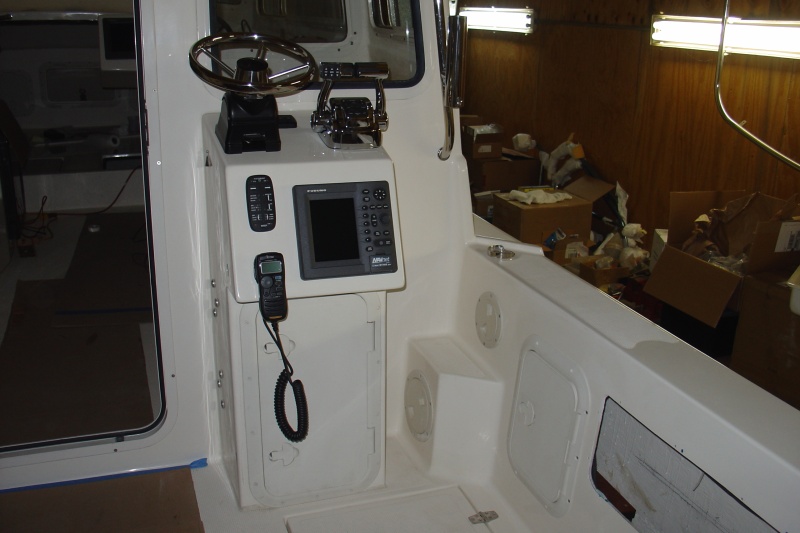 Completed cockpit helm modification