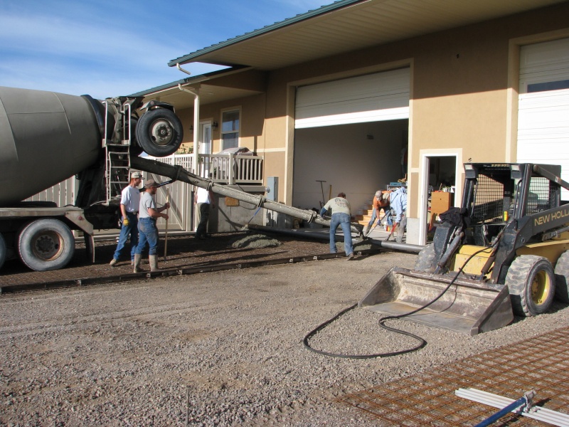 Concreting the driveway