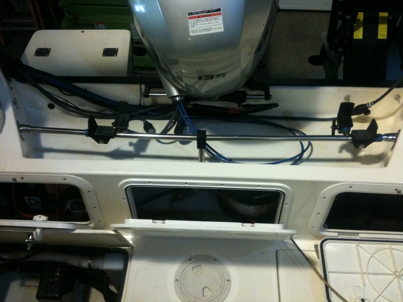Cooler mount and center aft hatch.
