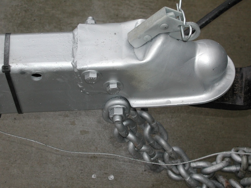 Coupler welded in place, 2 Stainless 1/2" bolts for backup.