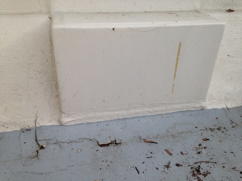 Crack below step