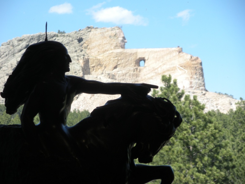 Crazy Horse Memorial after almost sixty years of work, all privately funded.  The family behind the work has twice turned down $10,000,000 from the government, believing in capitalism and private enterprise.
