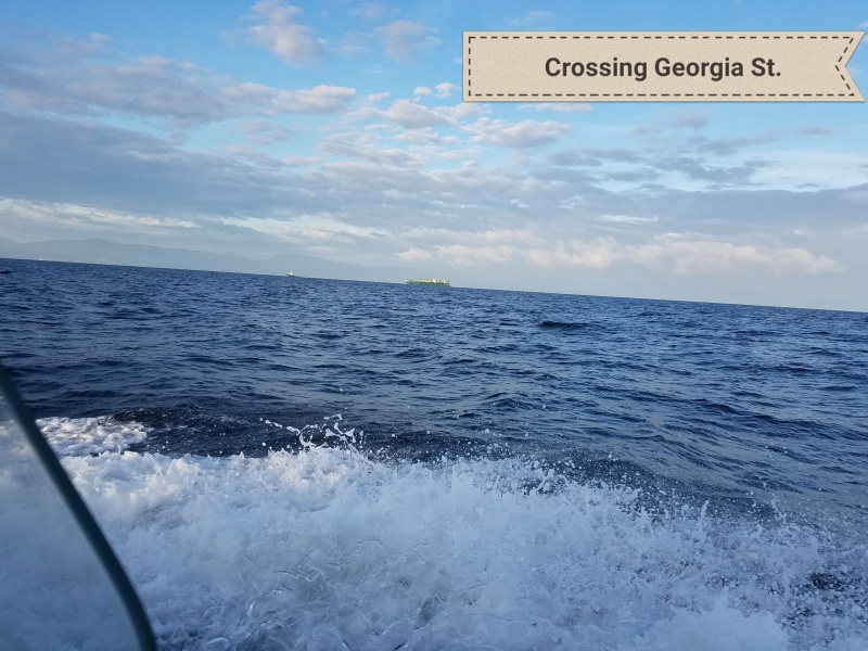 Crossing the Strait of Georgia.