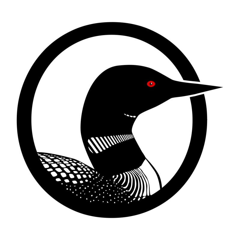 Current version of the loon in the first "O" I may tweak this some more but it's close. I use Adobe Illustrator to design the art.