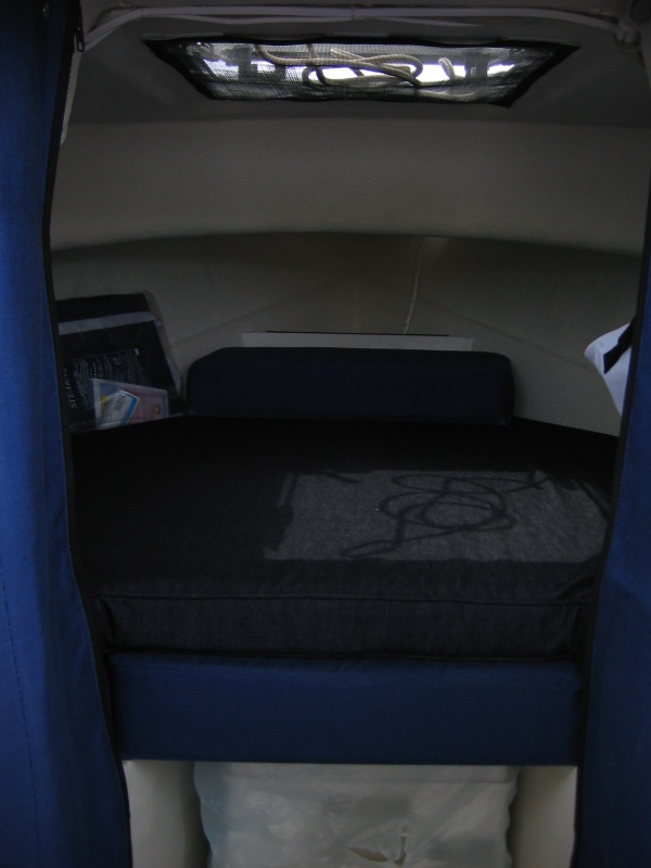 Custom cover for v-berth 3" memory foam