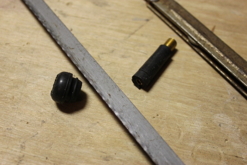 Cut the valve using a hacksaw and remove the metal part inside the valve with pliers.
