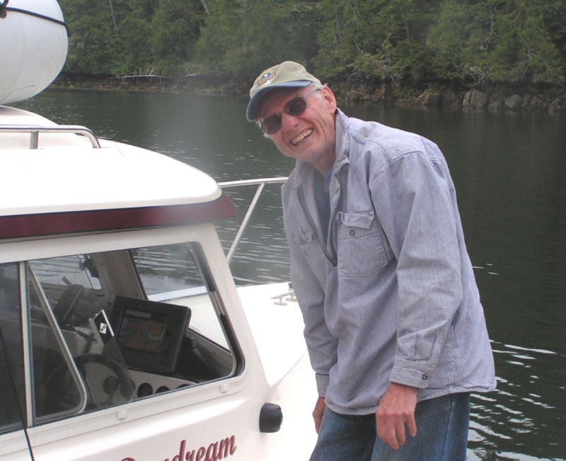 Dave Olson on dock at Pruth Bay 6-13-06