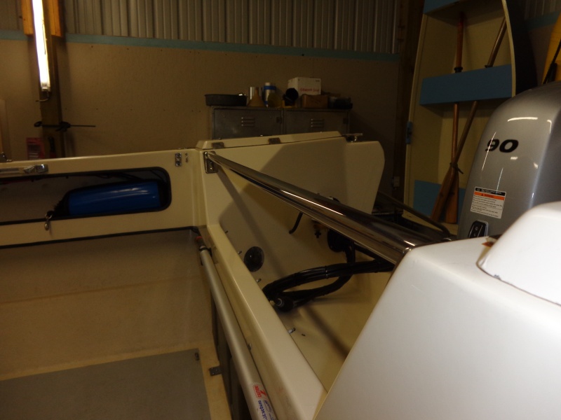 December 2014 - Another photo of the transom rail. Built by Pacific Fabricating located in Anacortes.