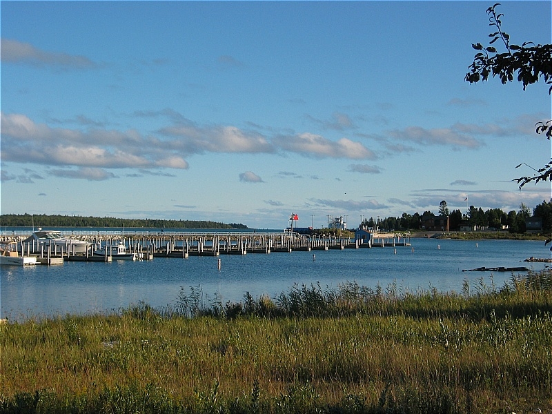 DeTour Harbor empty in Sept Drummond Ferry