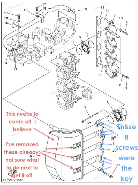 Diagram with notes after job done.