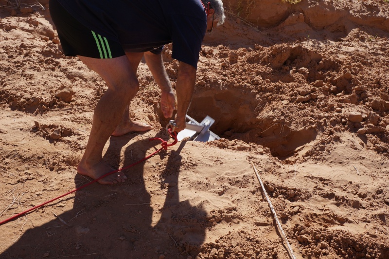 Dig in the anchor