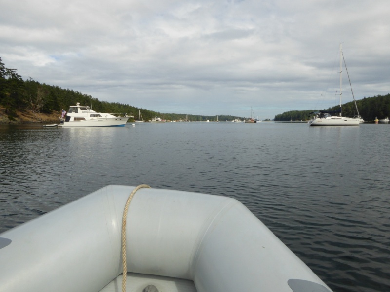 Dinghy exploring in Reid Harbor