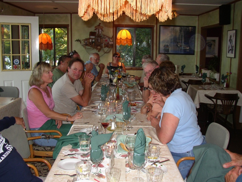 Dinner at Gorge Harbor.