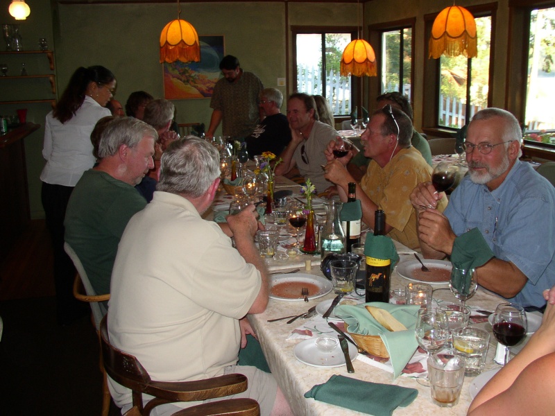 Dinner at Gorge Harbor.