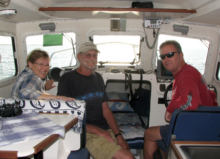 Discovery crew visiting on Wild Blue