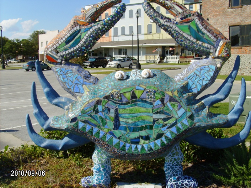 Diva stained glass crab at Little Washington,NC