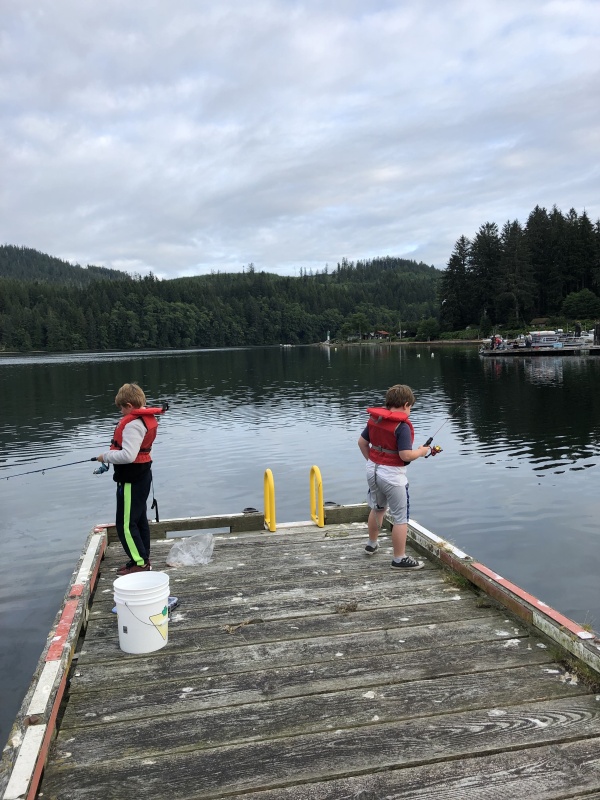 Dock fishing at the government wharf.