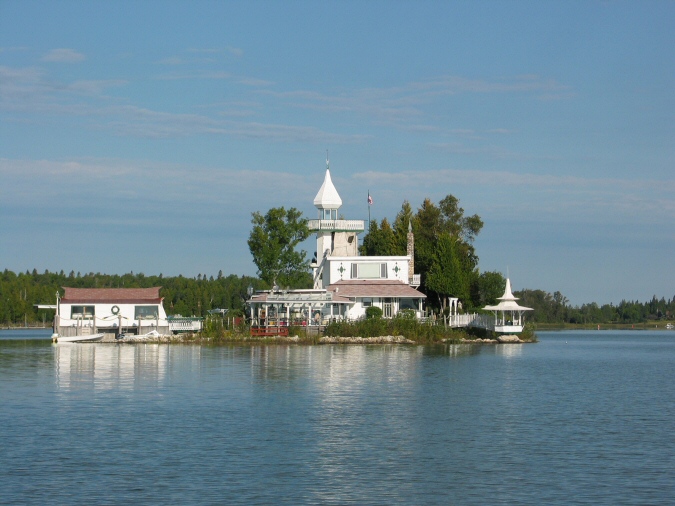 Dollar Island near Cedarvill, Michigan, Entire island is the home