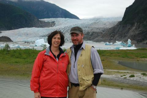 Don and Dee at the Mendenhall Glacier