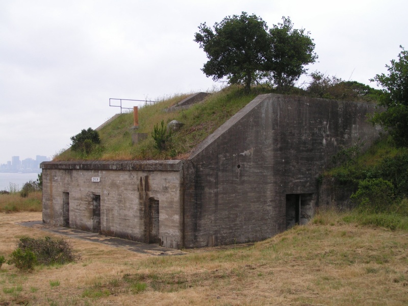 (Dora~Jean) Bunker building \"Drew\" that held munitions for turret-mounted cannons.