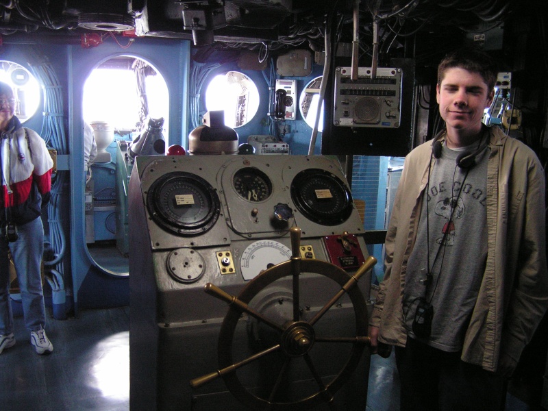 (Dora~Jean)
My son's (Miles) thinking -- hey, steering this ship is a piece of cake.