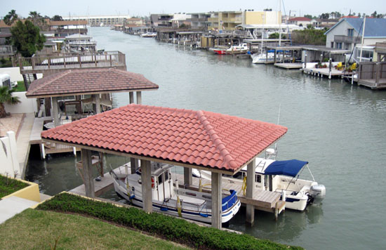 Down their canal