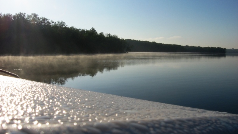 Early morning on the hook at Cross Lake, NY