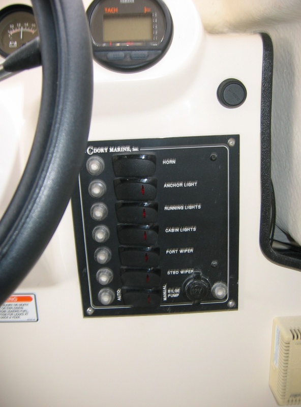 Electrical panel on dash