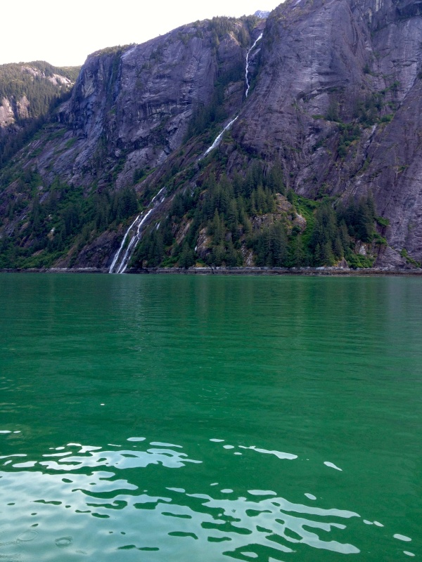Emerald green waters below waterfall in Fords Terror