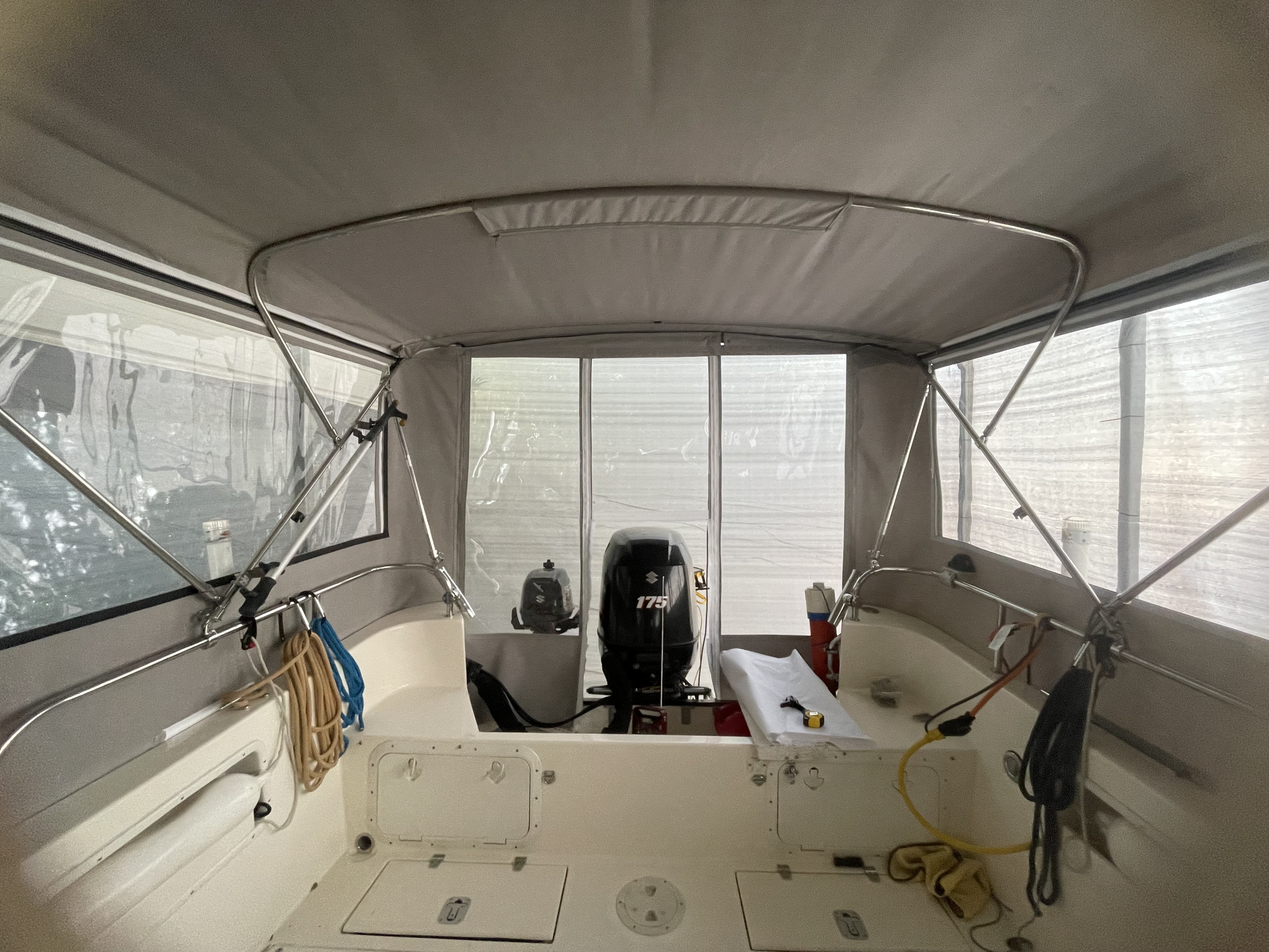 ENCLOSURE - Bimini - side panels (2)- rear panels (3), windows (10)