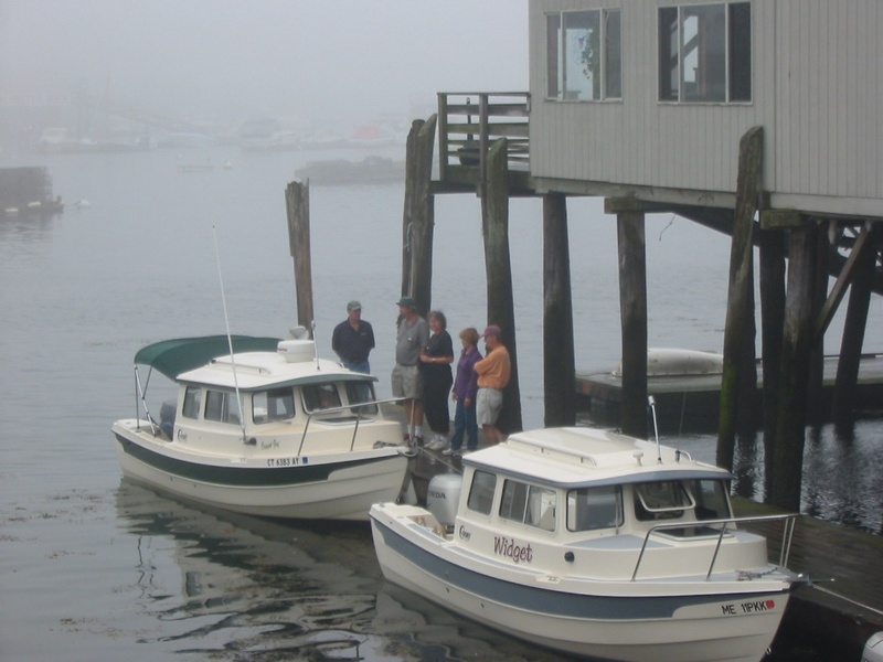 Enjoying the fine weather of coastal Maine