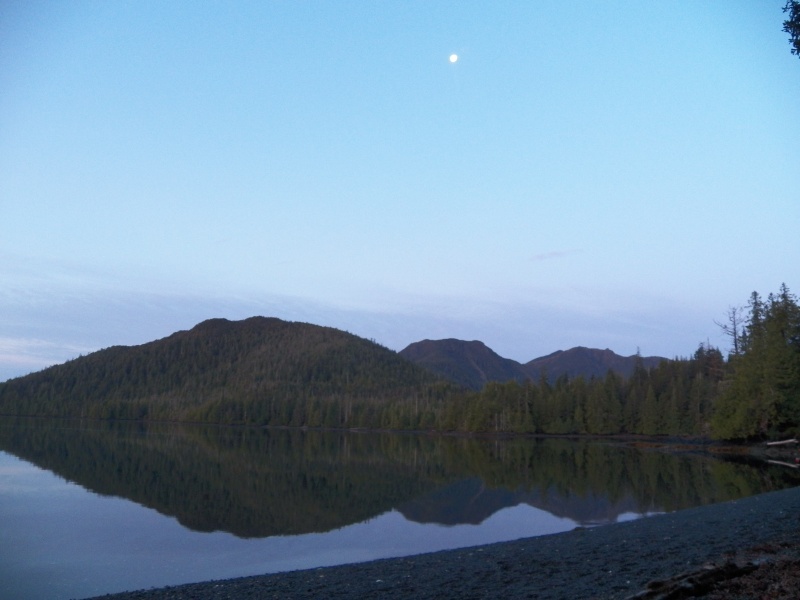 Evening at the campsite at Burnaby Narrows.