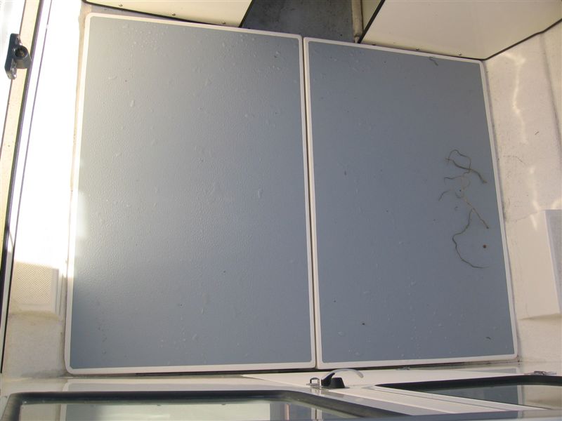 Factory floor boards after applying Interlux Interdeck