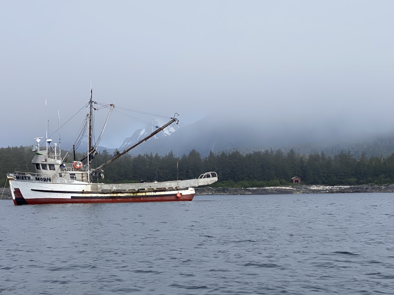 Family came to the hot springs from Gustavus in this fishing boat