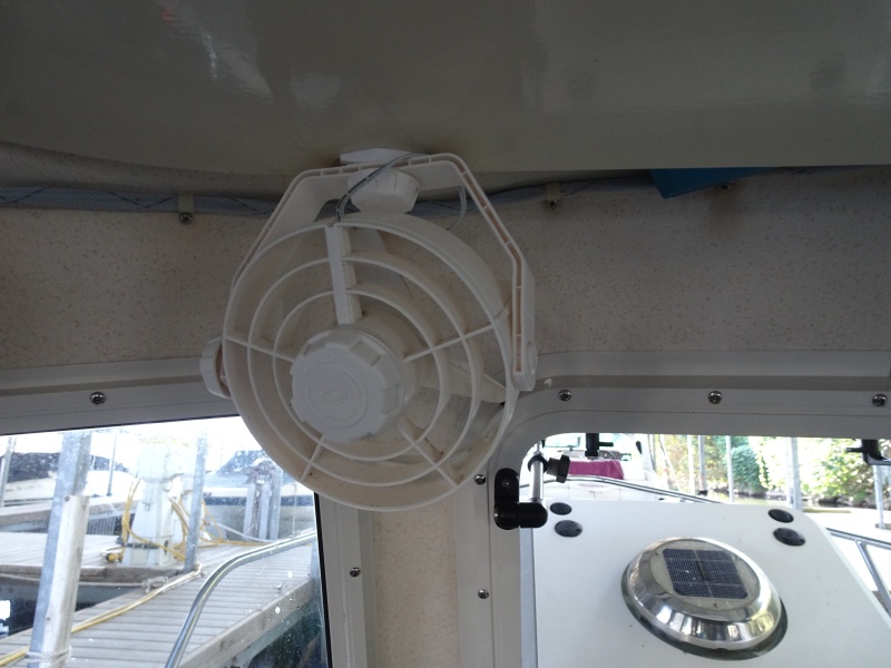Fan for one side of windshield or "admiral"