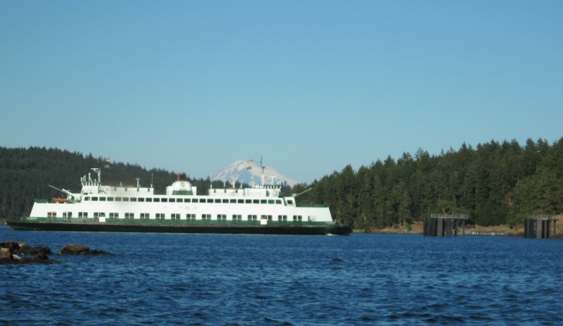 Ferry Coming into Shaw Viewed from Blind Island
