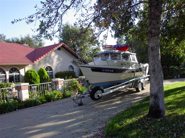Filling up the boat with leaves!