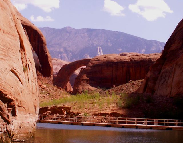 First Glimpse of Rainbow Bridge from Trail 9-19-08