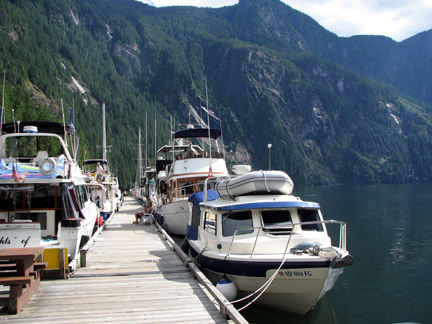 First in line at Princess Louisa Inlet dock!!