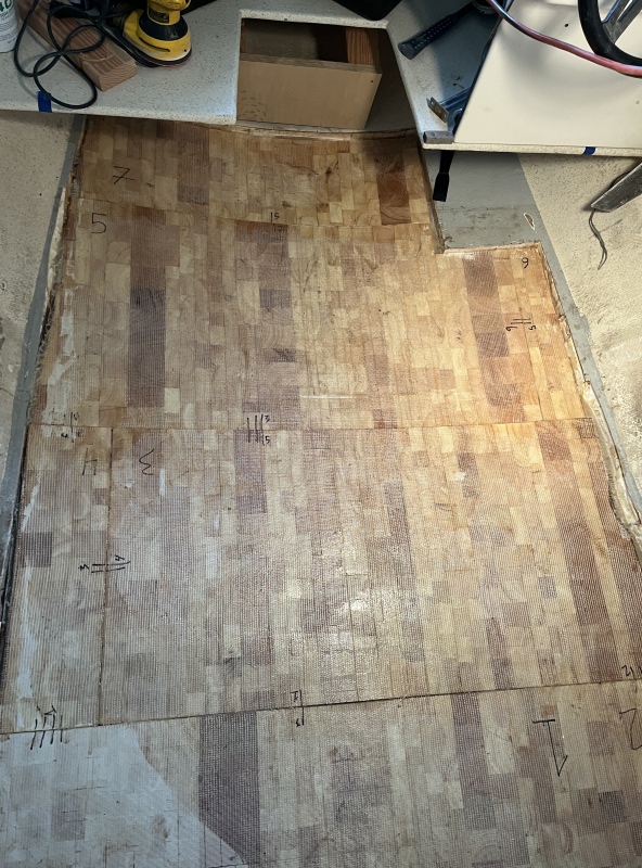 First layer of balsa installed and skim coated with epoxy