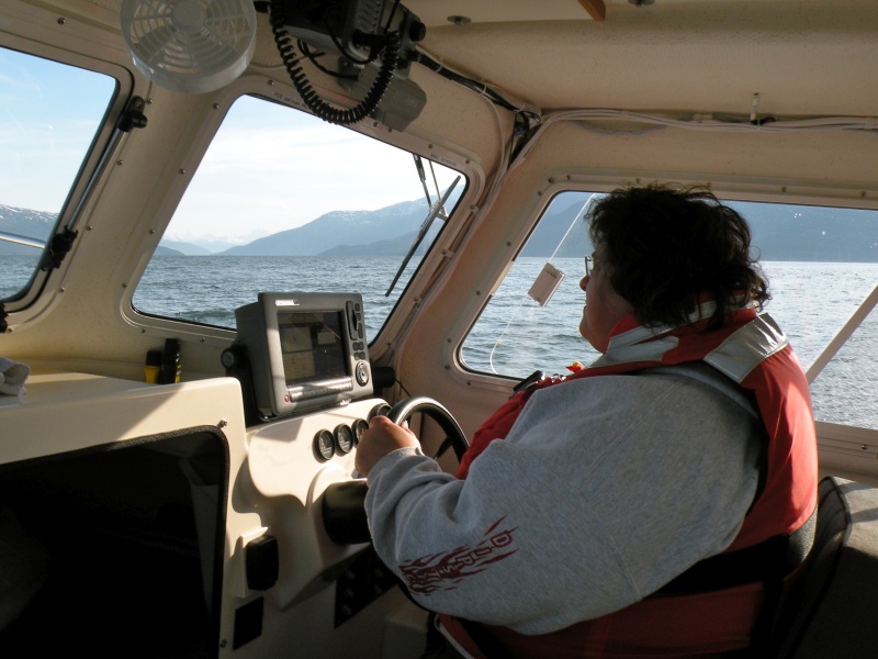 First Mate handling the Taku Inlet chop